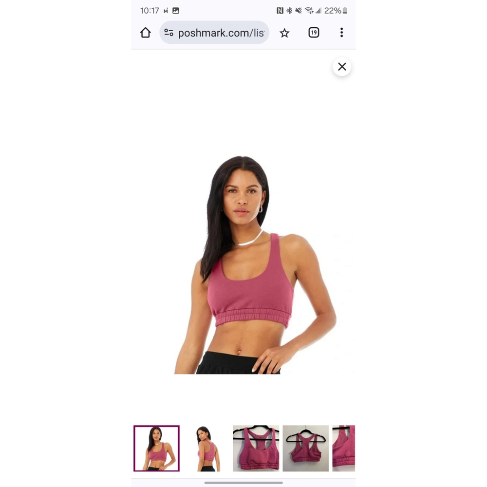 Alo Scoop Neck Sweatshirt Bra

 Size S